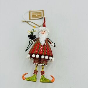 MacKenzie-Childs Patience Brewster Dash Away Santa Ornament 08-30201 w/ Box
